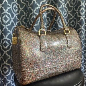 Furla Candy Bag Multi Glitter Jelly Medium